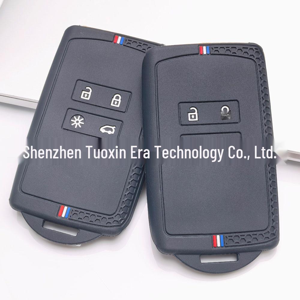 Renault Koleos/Megane/Captur & Dacia 4-Button Silicone Key Cover with Precise Fit and Anti-Drop Design