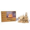 Hallisun 3D Wooden Puzzle DIY Retro Cottage Villa House with LED Light Model Assembly Kit 3D Puzzle Brain Teaser Hobby Game Toy for Adults DIY