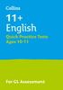 Raamat 11+ English Quick Practice Tests Age 10-11 (Year 6) : For the 2024 Gl Assessment Tests