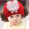 Cute Rabbit Animal Baby Girls Boys Woolen Yarn Knit Wig Hat Skull Cap Beanie