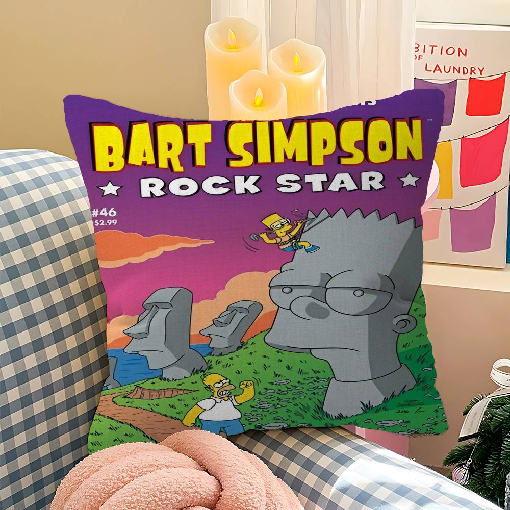 Cartoon T-Der Coole S-Simpsons Personalisierte Bildtext Heimdeko Kissen Haushaltsgeschenke 45x45cm