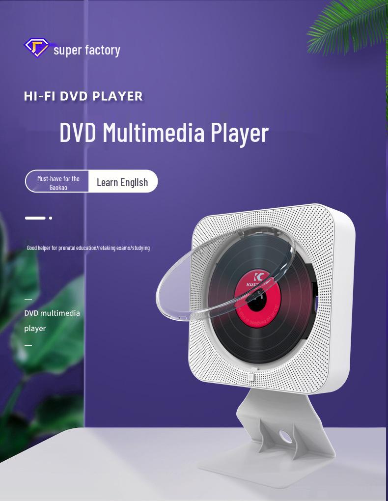 Tragbarer Bluetooth-DVD/CD-Player mit kabellosem Lautsprecher und Lernmodus