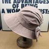 New Big Eaves Sunscreen Sun Hat Women's Summer Bucket Hat Bow Empty Top Hat UV Protection Sun Hat