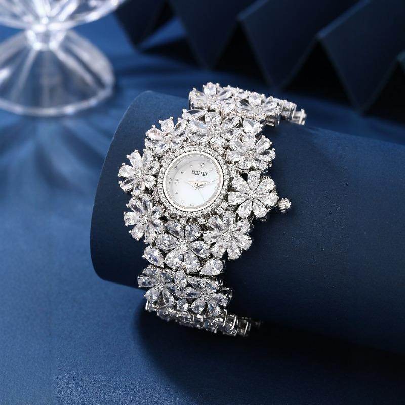 Wedding Language Original Niche Design Exquisite Full of Zircon Gypsy Temperament Watch Female Simple European and American Style