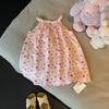 Summer Pink Polka Dot Sleeveless Vest Dress Cute Casual Daily Wear Dress for Infant Baby Girls