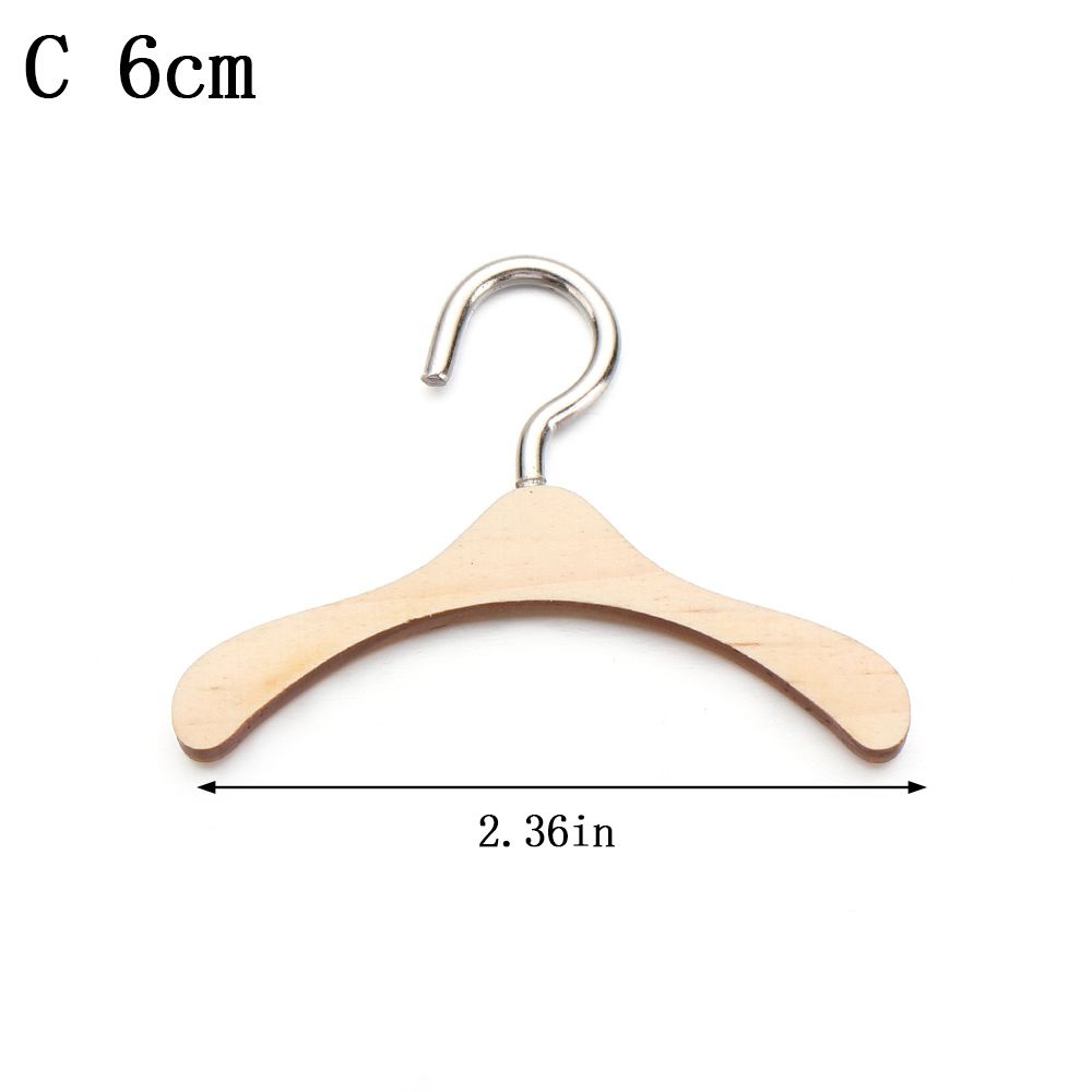4-30CM Doll Wooden Clothes Rack Garment Organizer Hangers for Dolls Handbag Clothes Scarf Holder Stuffed Toys Accessories