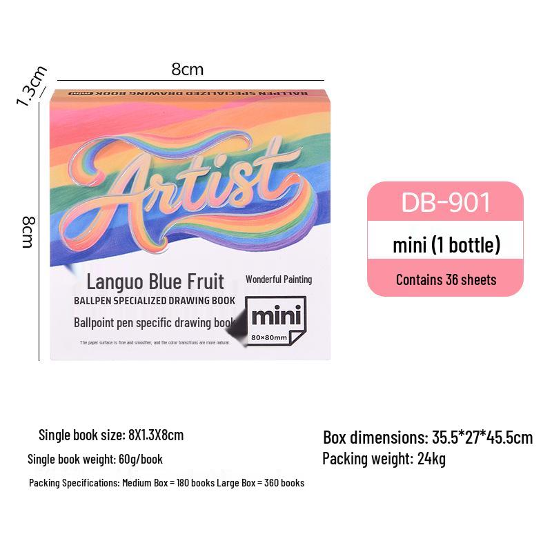 Blue Fruit Ballpoint Pen Drawing Sketchbook for Kids & Art Students