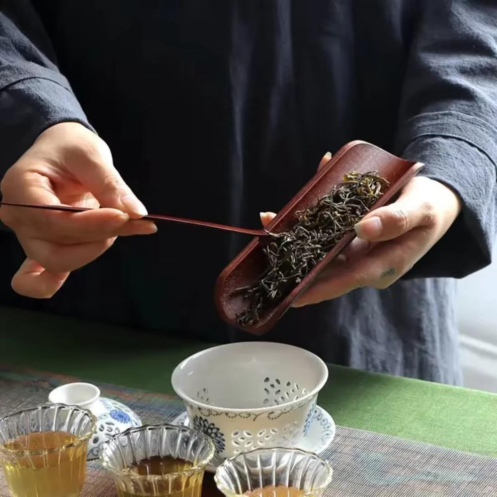 Natural Bamboo Tea Scoop Handmade Tea Accessories Set Tea Ceremony Accessories  office