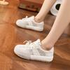 Leather mesh breathable German training shoes women's 2025 spring and summer new thick-soled non-slip fashion Forrest Gump versatile casual board shoe