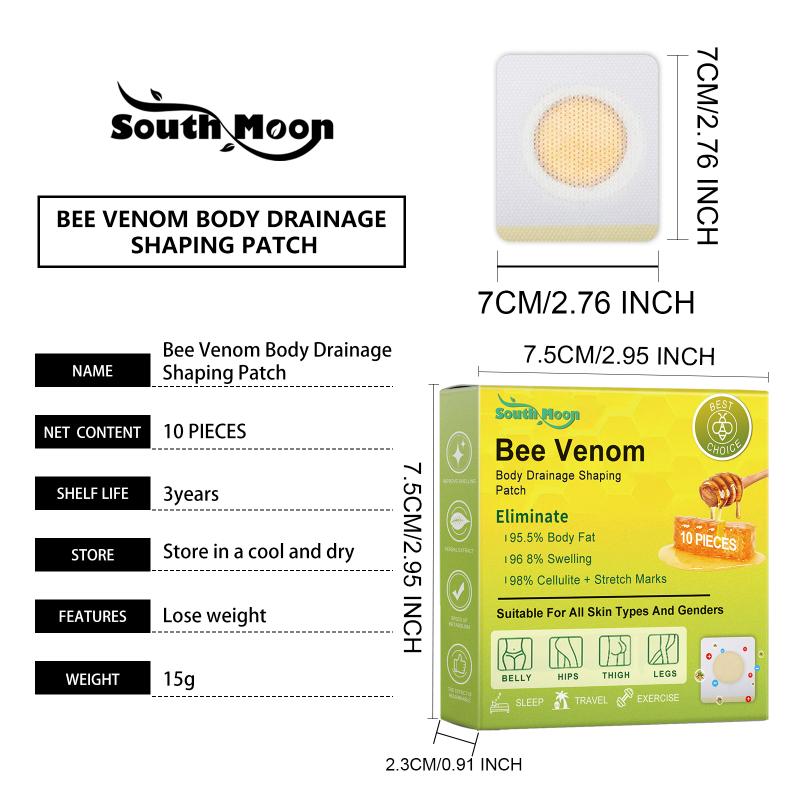 Bee Venom Patches Fast Burning Fat Honeybee Venom Drainage Patches Improve Stomach Belly Slimming Patch For Female Male