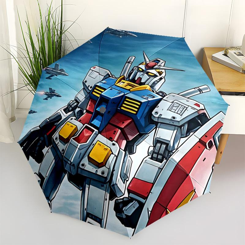 1pc Gundam Mecha Automatic Open/close Umbrella, Heavy-Duty Iron Frame, Folding Portable Design, Travel, Everyday Use195
