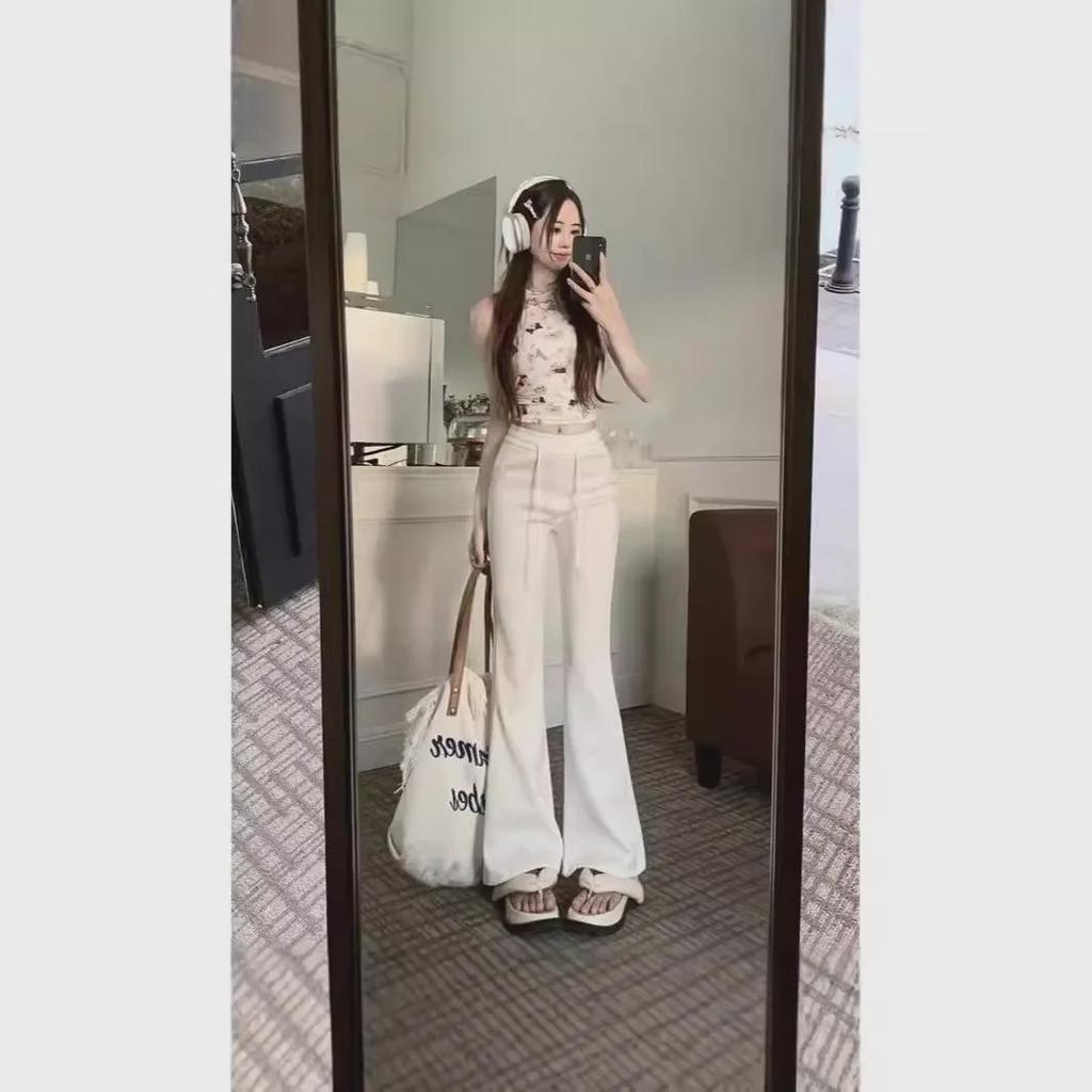 2024 Damen High Waist American-Style Schlaghose Yoga-Hose