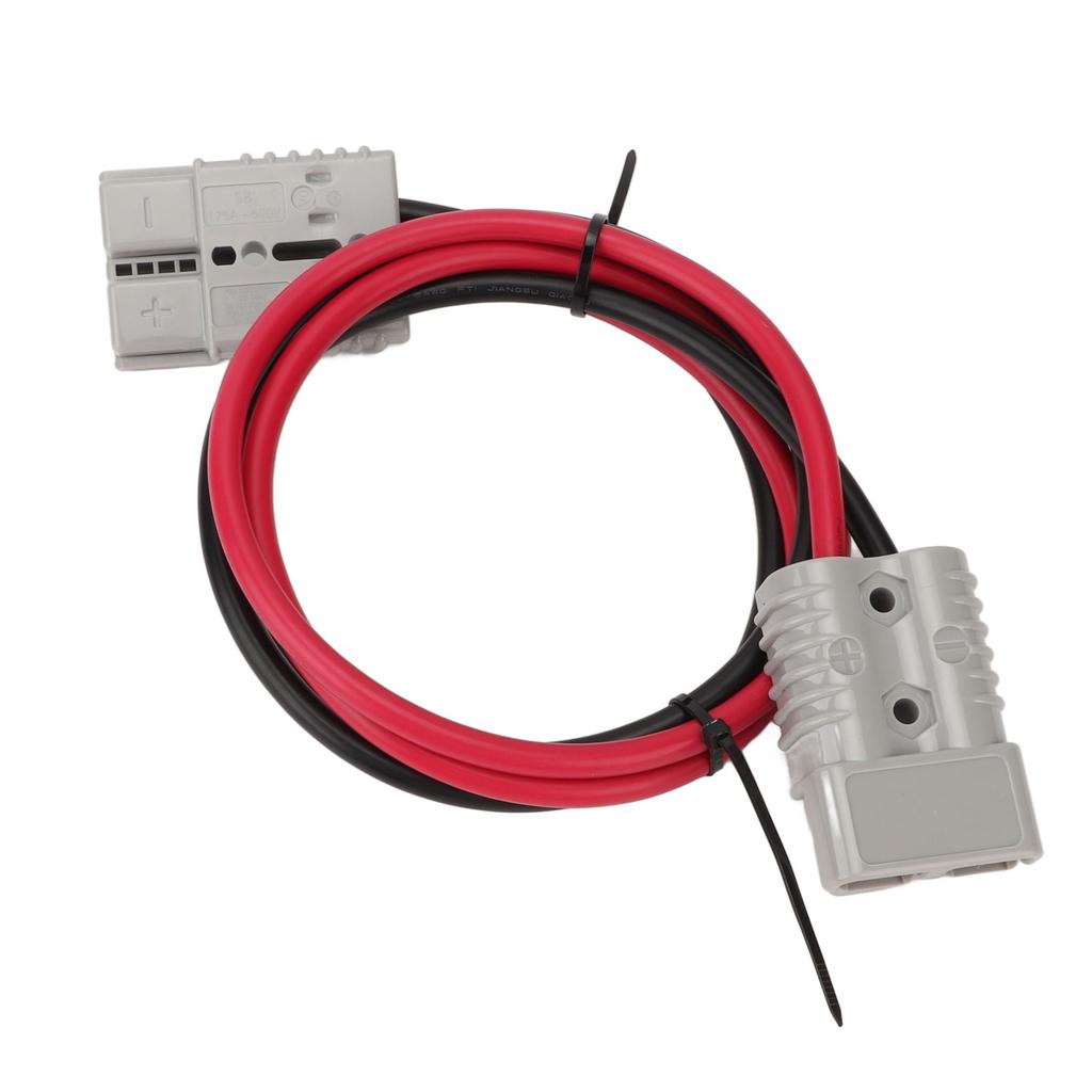 Battery Adapter Cable 6AWG Battery Power Connector 600V 175A 120cm/3.94ft for Automotive
