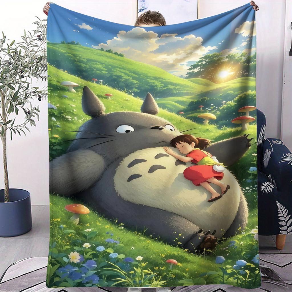 1PC Japan Classic Cartoon Anime Blanket For Office Travel Comfort Leisure Camp Travel Multifunctional Universal Blanket Fan Gift