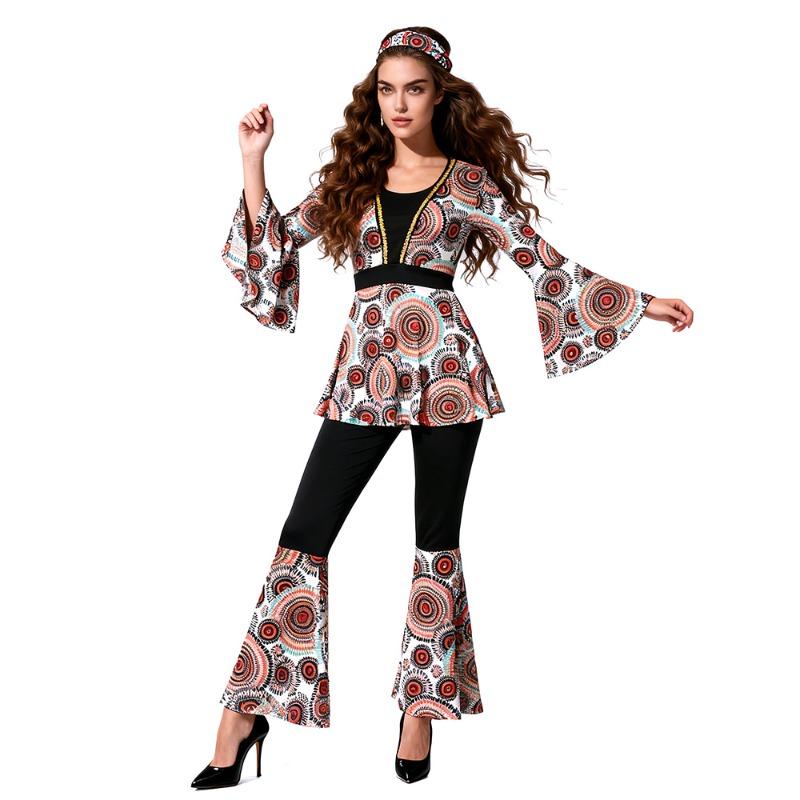 /S Hippie Dress Up, Couple Vintage Disco COS Costume Halloween Dress Up Costume Cover