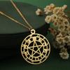 Kinitial Dainty Lotus Flower Books Necklace Women Stainless Steel Phoenix Comedy and Tragedy Mask Choker Necklace Gifts Jewelry