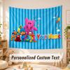 Custom Name Text Tapestry,Pocoyó Boho Wall Hanging, Decorative Backdrop Tapestry For Room