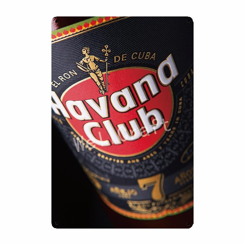 [ WellCraft ] HAVANA CLUB Cartello in Latta Pub Musicale bar Pittura Retrò FG-239