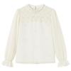 Elegant Stand Collar Lace Blouse