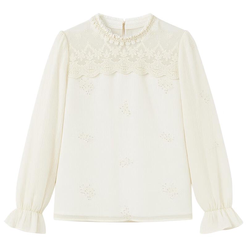 Elegant Stand Collar Lace Blouse