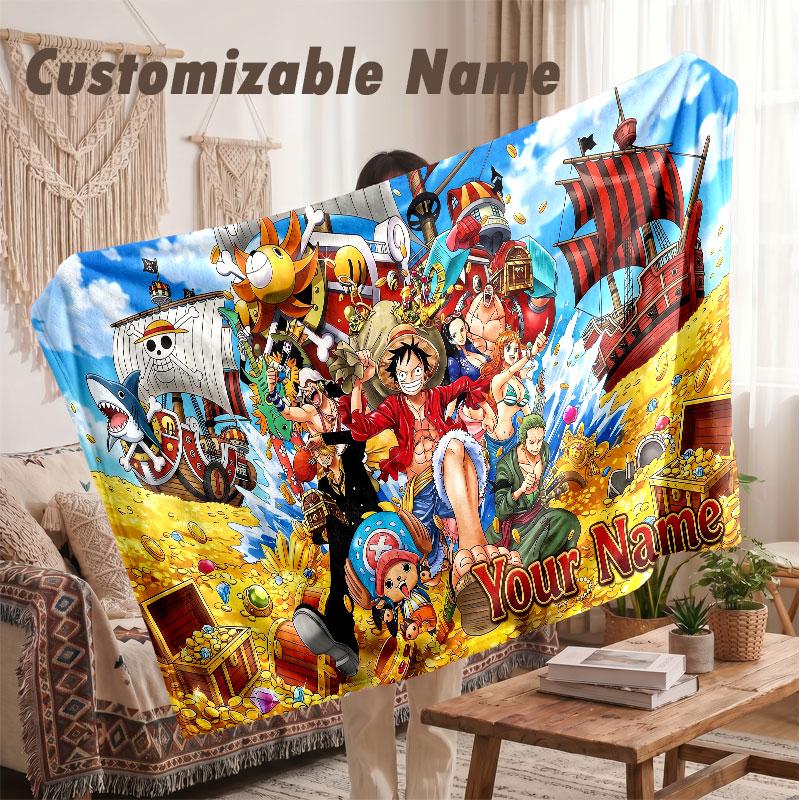 Custom Name Flannel Blanket,One Piece Lightweight Warm Bed Blanket For Couch & Holiday Gift