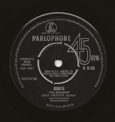 7inch Record JUDD PROCTOR - Boots R5126 Parlophone 1964 UK Pop Used