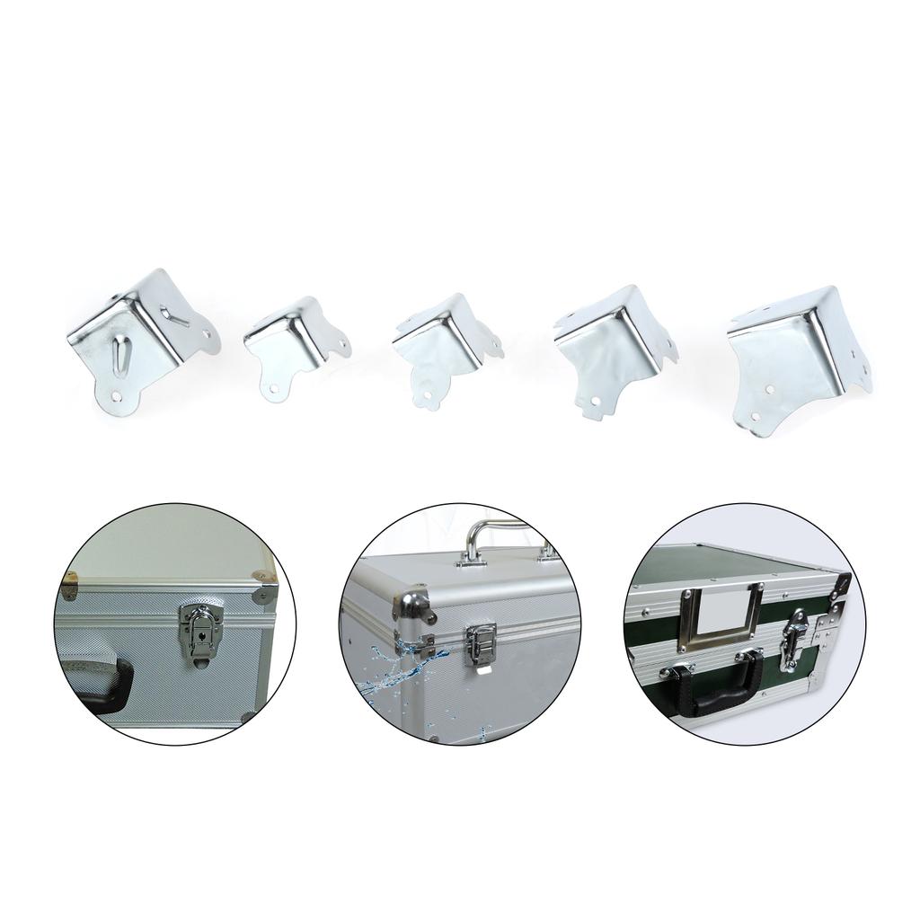 4pcs Air Box Corner Speaker Protector Three-pronged Metal Code Aviation Brackets Triangle Brace Decor Furniture Suitcase Luggage