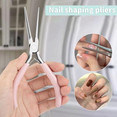 Pinza per unghie acriliche C Curve Strumento di pizzicatura Morsetto Pinzette modellanti Clip per estensione unghie Smalto UV Estensione Punte per unghie Strumento per manicure