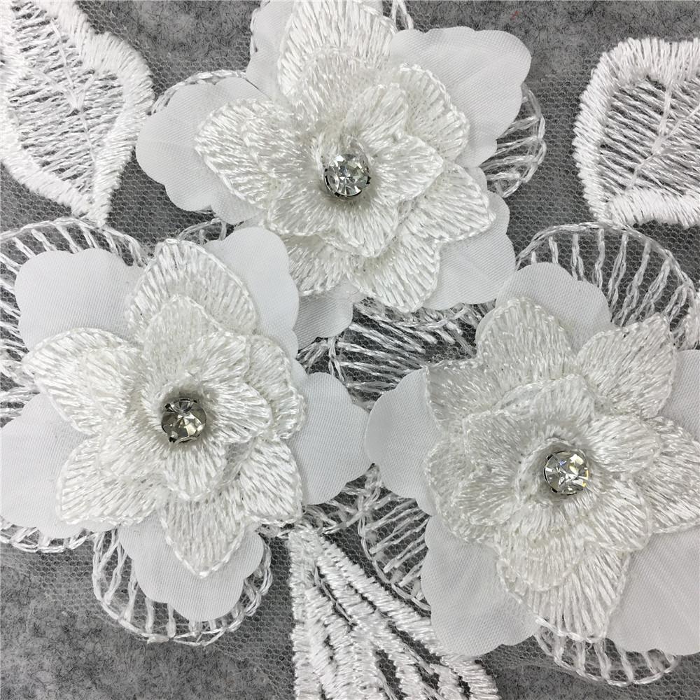 Gold Thread Lace Collar Three-Dimensional Rhinestone Diy Applique Mesh Corsage Lace Lace Clothing Accessories