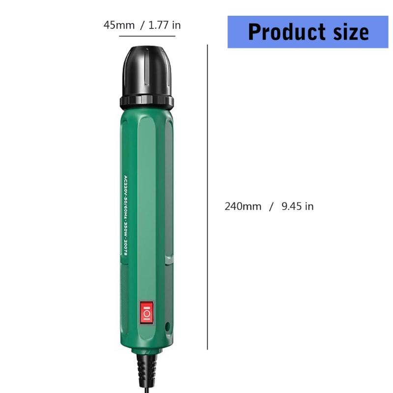 Mini Heat Tool 500W double  Temperature Setting Compact Hot Air Tool 250℃ & 360℃ for Crafts Paint Stripping Shrink Tubing