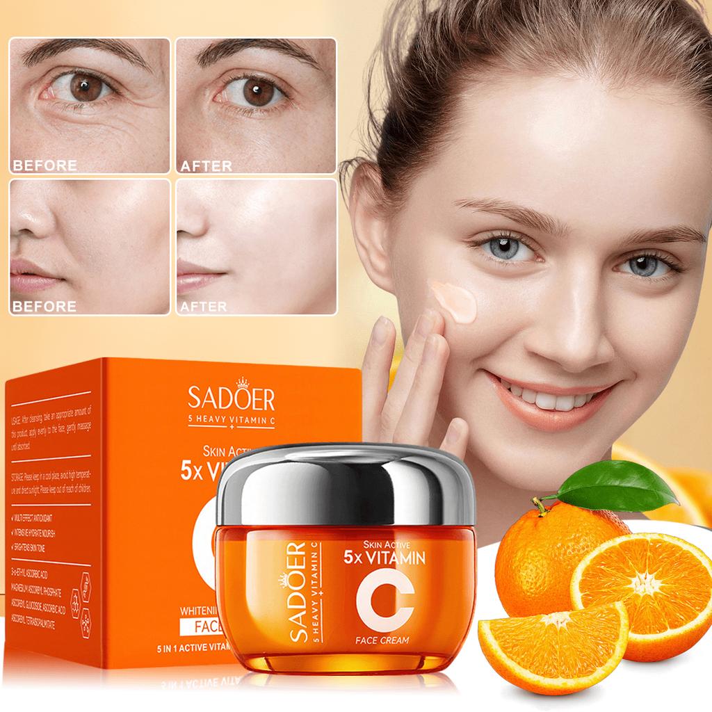 1PC Quintuple Vitamin C Firming Moisturizing Cream,Moisturizes, Brightens And Tightens The Skin Vita