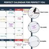 Dry Erase Calendar for Wall - Undated 3 Month Wall Calendar, 28" x 40"(Vertical), Large Wall Calendar Dry Erase for Office, Home, School