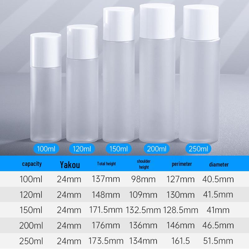 100/150ml Clear White Skincare Bottle Set: Toner Spray, Lotion, Serum, Cream Jar