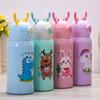 500ML Cute Unicorn Thermos Bottle Stainless Steel Thermal Mug Bouncing Lid Water Cup for Children Girls Gifts Portable Drinkware