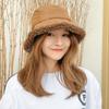 Lamb-wool Fisherman Hat Autumn and Winter New Fashion Korean Version Versatile Student Suede Pot Hat Men Thickened Warm Travel