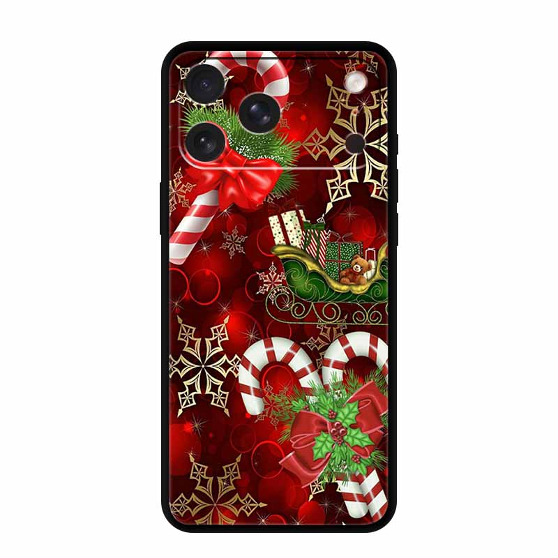 For iPhone 17 Pro Max Cover iPhone17 Pro Back Protective Phone Case For iPhone 17 Air Santa Christmas Soft Silicone TPU Coque