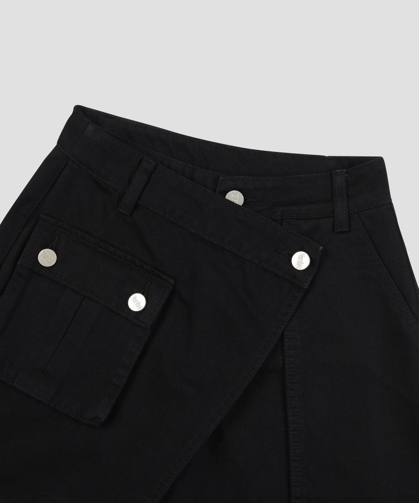 Beodeonteu Garment-Dyed Multi-Pocket Layered Shorts [Black]