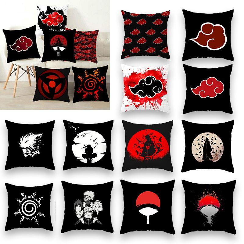 Luxurious Anime Naruto Cushion Cover With Cartoon Logo For Stylish Home Decor