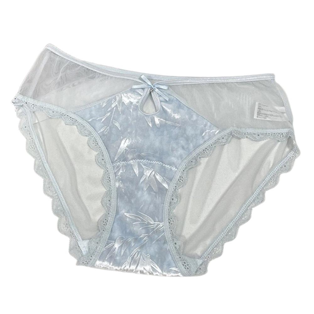 Transparent Lace Mesh Panties Chinese Style Underwear for Women Seamless Briefs Gifts