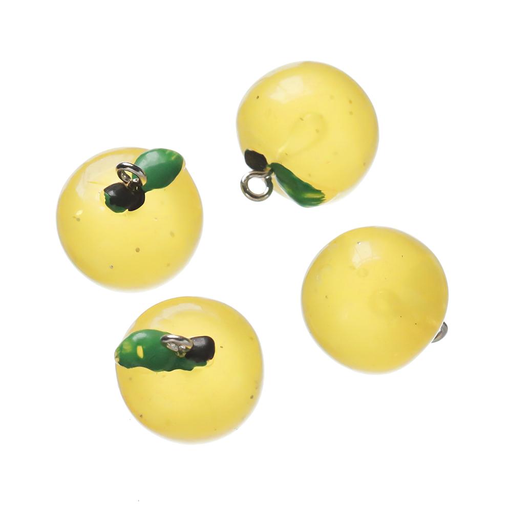 10Pcs Fashion Fruit Jelly Color Pendants Apple Resin Pendant for DIY Jewelry Making Earring Necklace Keychain Charms Supplies