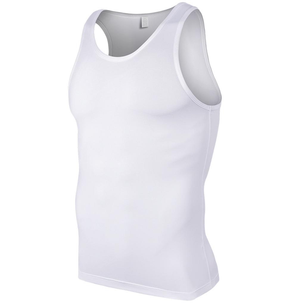 Men's Athletic Tank Top High Elasticity Breathable Quick Dry Sleeveless Shirt for Summer Workout Gym Running Training