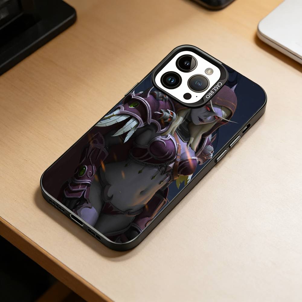 Hra-W-World of W-Warcraft Pouzdro na telefon Pro iPhone 17,16,15,14,13,12,11 Plus,Pro Max,XS,Barevný Stříbrný Černý Kryt