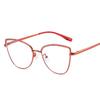 Metal Frame Cat Eye Eyeglass Diamond Bordered Anti Blue Light Glasses Fashionable Vintage Women Eyewear