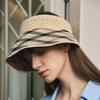 Daks Brown Check Knit Packable Sun Cap Dd Metal Decoration Dche6e257w2