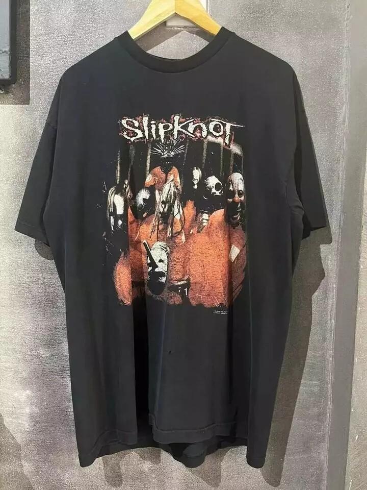 Slipknot Self Titled Album Cover Black Short Sleeve Unisex Tshirt Reprint S5XL Unisex T-Shirt S
