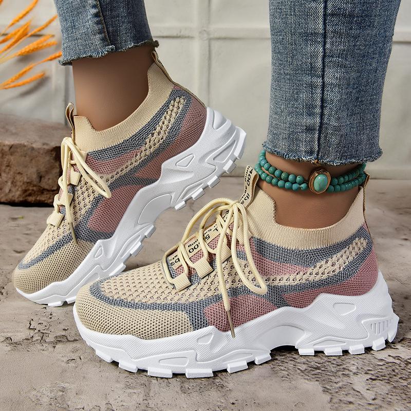 Shoes Women's Fashion Summer New Soft-soled Lightweight Dad Shoes Women's Shoes Large Size Breathable Sneakers