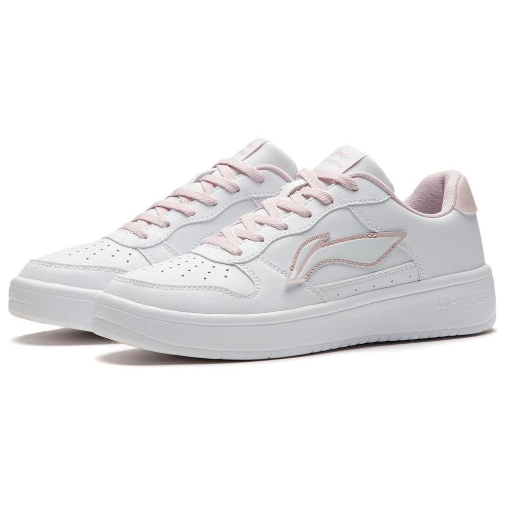 Li Ning Pontoons Low Top Skateboard Shoes Women's White Pink AGCS420-5