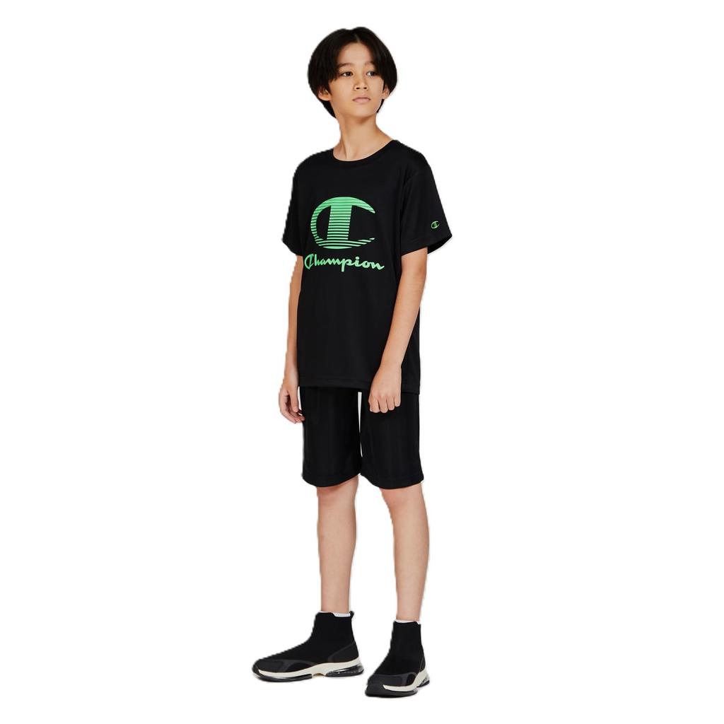 Champion Short Sleeve Crew Neck Tracksuit Set with Script Logo Embroidery and Rubber Basic Sport and Size 130 Kids' (2-Piece Set) Quick-Drying Print,