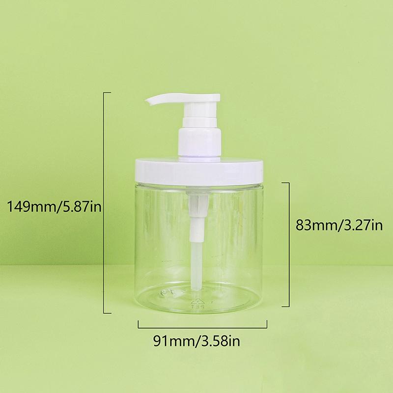 

Пляшка з насосом для лосьйону для домашніх тварин Порожня пляшка великої ємності Шампунь для додаткового розливу Пластикова насадка для душу Насос для косметики Аксесуари для подорожей 500ml