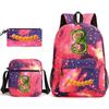 Dragon Ball Super Z Printed Backpack 3-Piece Set Casual Outdoor School Bag 3-Piece Set